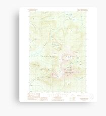 Maine USGS Historical Map Mount Katahdin 460642 1988 24000 Canvas Print