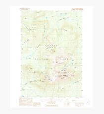Maine USGS Historical Map Mount Katahdin 460642 1988 24000 Photographic Print