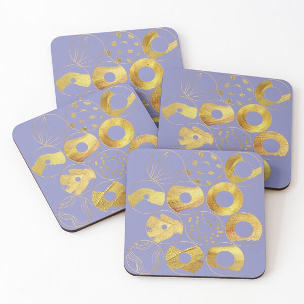 Item preview, Golden geometric circle pattern with lilac background. designed and sold by CreativeStrand.