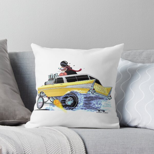 Item preview, Vince Crain "GREASY" yellow 1957 Chevy gasser designed and sold by vincecrain.