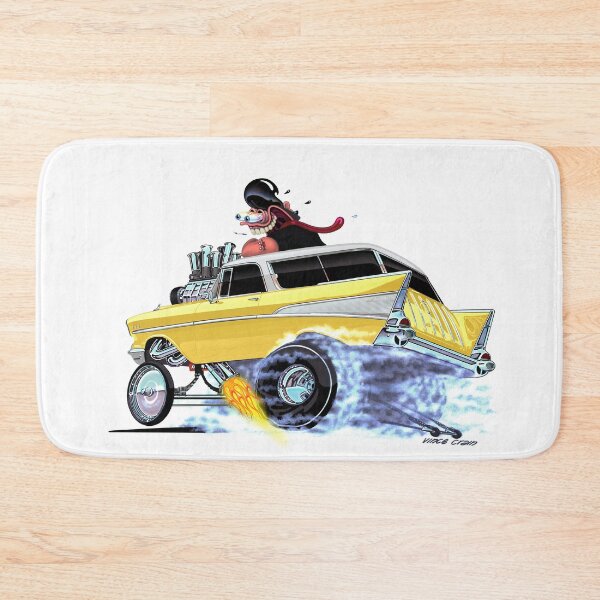 Item preview, Vince Crain "GREASY" yellow 1957 Chevy gasser designed and sold by vincecrain.