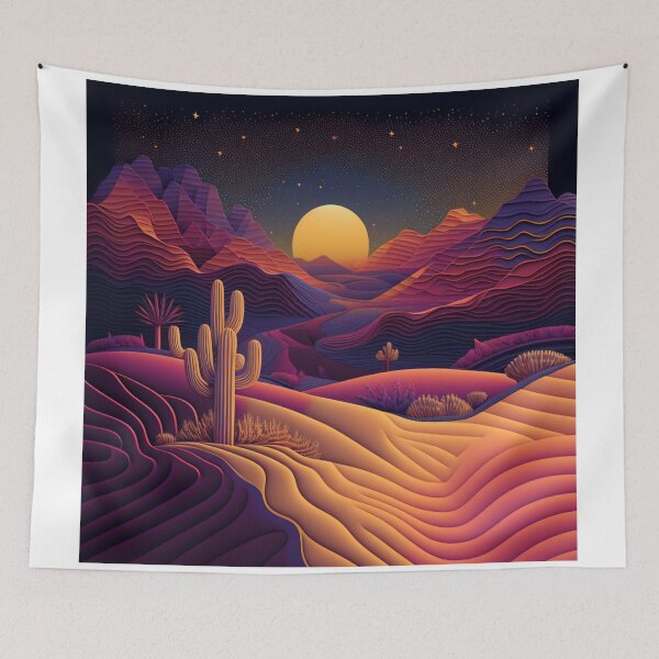 Item preview, Desert at night designed and sold by Cheese Design Studio.