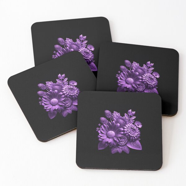 Item preview, Purple Metallic flowers designed and sold by Simone Davino.