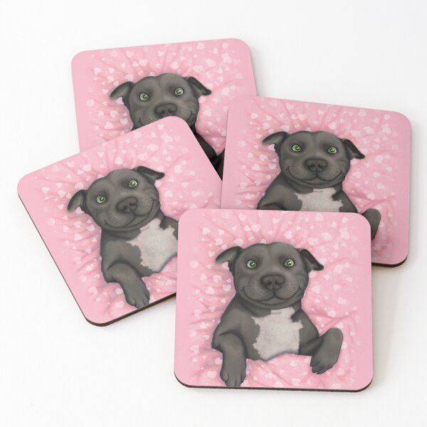 Item preview, Cutest Valentine - goofy Pittie dog illustration designed and sold by ILLUSTRATED TAILS.