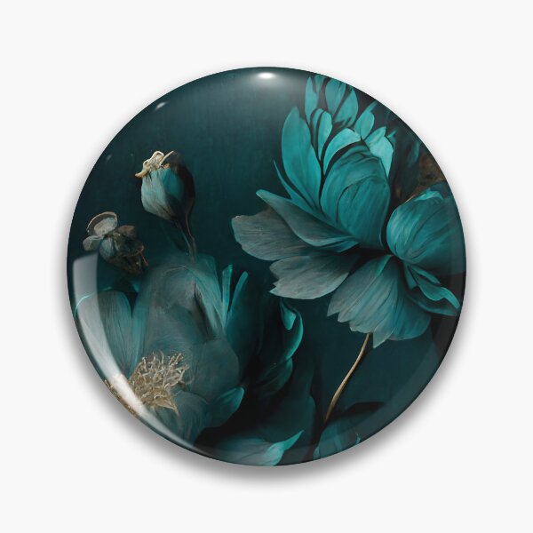 Item preview, Teal-Tinted Floral Fantasy - A Darkly Dreamlike Scene designed and sold by Digital-Dreamer.