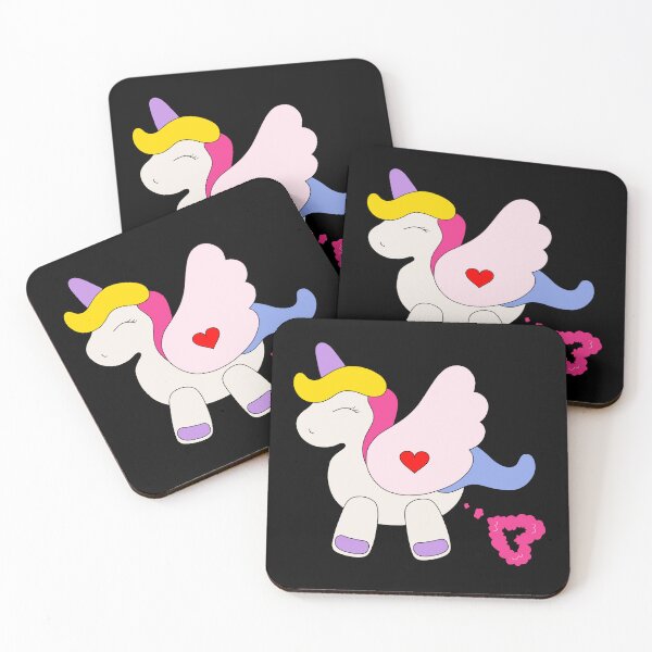 Item preview, Cute Farting Unicorn Pegasus with Heart, Cool Fart Unicorn Design designed and sold by panfilka.