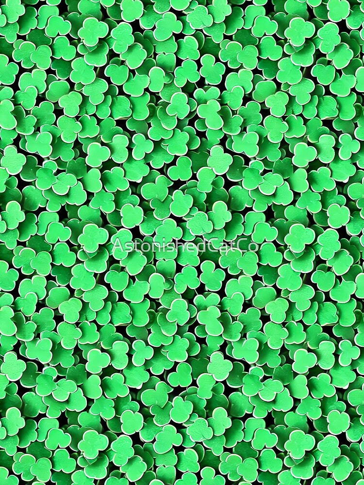 Thumbnail 5 of 5, Graphic T-Shirt, Shamrock Pattern - Astonished Cat Company - Great St Patrick's Day Gift designed and sold by AstonishedCatCo.