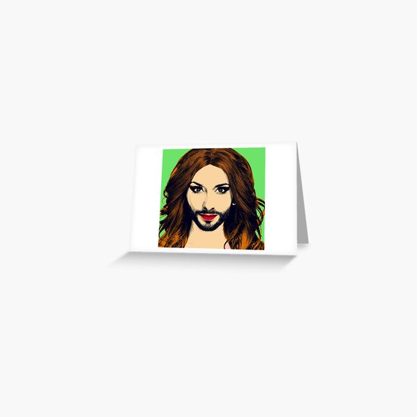 Item preview, Conchita Wurst - Pop Art - Green version 1 designed and sold by lockwie.
