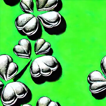 Artwork thumbnail, Shamrock Pattern - Astonished Cat Company - Great St Patrick's Day Gift by AstonishedCatCo