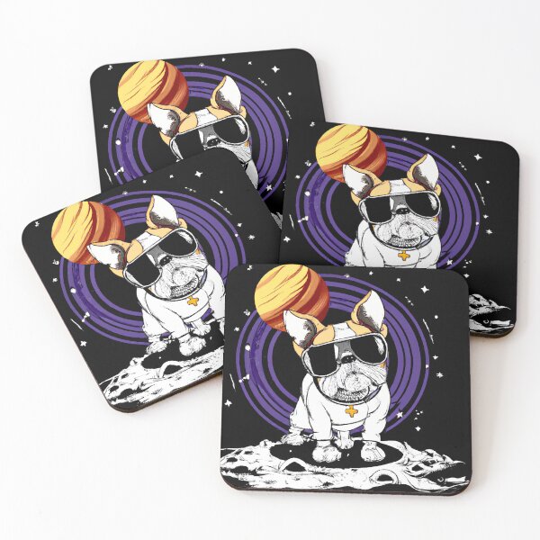 Item preview, Cyber Punk Bulldog on the Moon designed and sold by bennetthuskers.