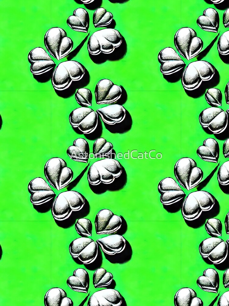 Thumbnail 5 of 5, Graphic T-Shirt, Shamrock Pattern - Astonished Cat Company - Great St Patrick's Day Gift designed and sold by AstonishedCatCo.