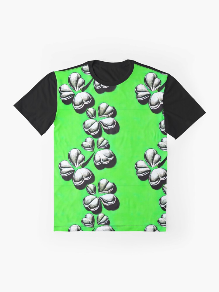 Thumbnail 4 of 5, Graphic T-Shirt, Shamrock Pattern - Astonished Cat Company - Great St Patrick's Day Gift designed and sold by AstonishedCatCo.