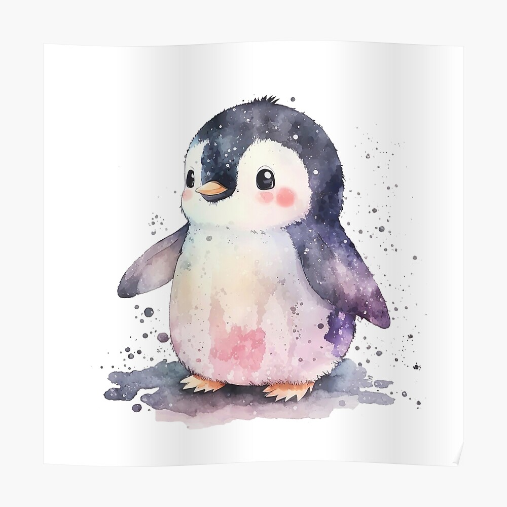 Cute adorable little funny baby penguin cartoon' Men's T-Shirt