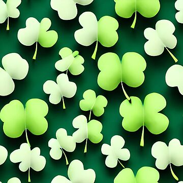 Artwork thumbnail, Shamrock Pattern - Astonished Cat Company - Great St Patrick's Day Gift by AstonishedCatCo