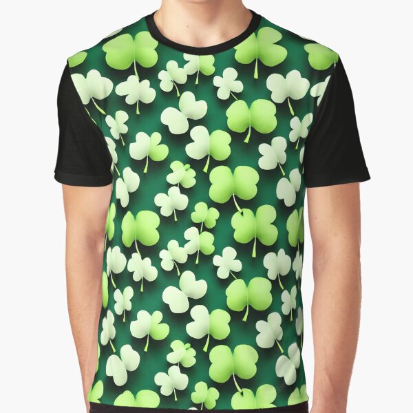 Shamrock Pattern - Astonished Cat Company - Great St Patrick's Day Gift Graphic T-Shirt