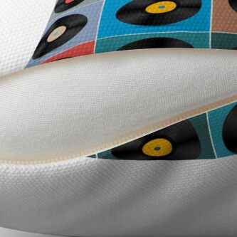 Alternate view of Album,Vinyl Record,Music Poster Throw Pillow