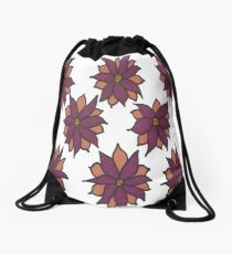 Holiday Two-Tone Flowers Drawstring Bag