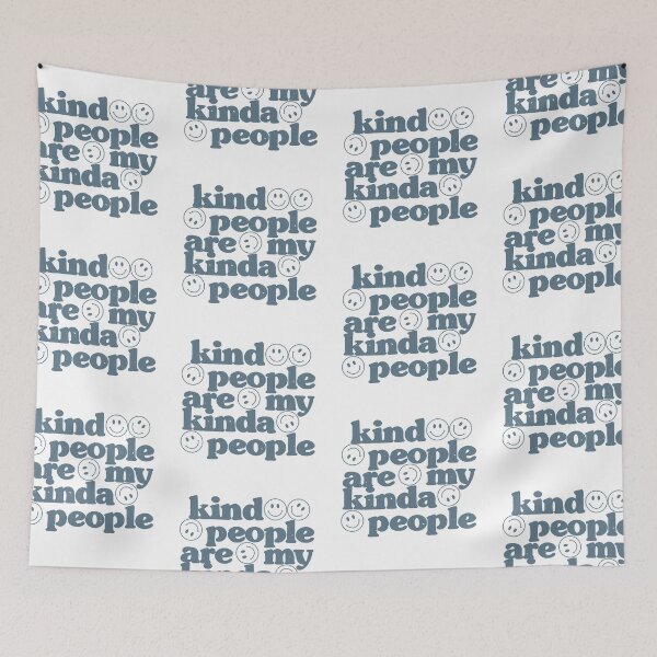 Item preview, Retro Dusty Blue Kind People designed and sold by kschneck15.