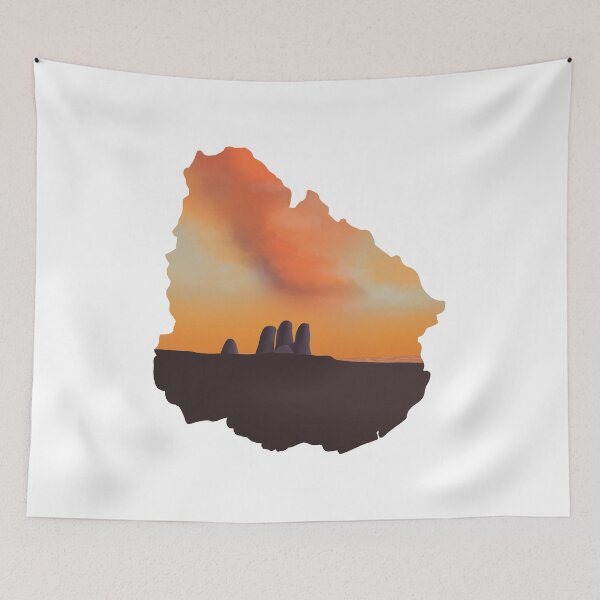 Item preview, Uruguay map and landscape designed and sold by landscapeworlds.