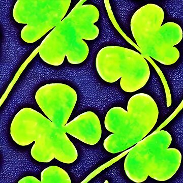 Artwork thumbnail, Shamrock Pattern - Astonished Cat Company - Great St Patrick's Day Gift by AstonishedCatCo