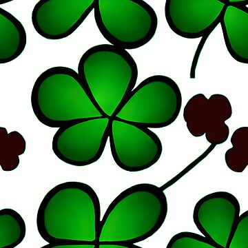 Artwork thumbnail, Shamrock Pattern - Astonished Cat Company - Great St Patrick's Day Gift by AstonishedCatCo