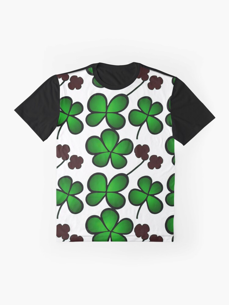 Thumbnail 4 of 5, Graphic T-Shirt, Shamrock Pattern - Astonished Cat Company - Great St Patrick's Day Gift designed and sold by AstonishedCatCo.
