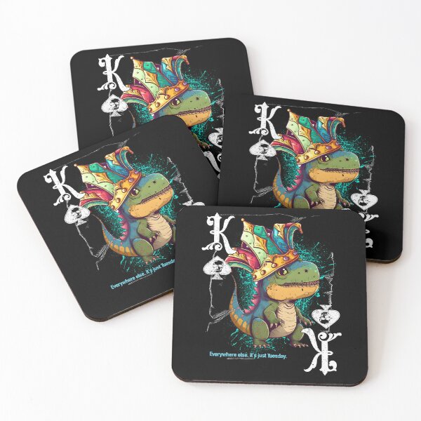 Item preview, King Of Spades Poker Design Mardi Gras T Rex Edition designed and sold by printworxx.