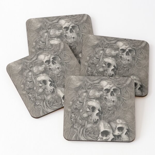 Item preview, Macabre Skulls designed and sold by SinisterScribs.