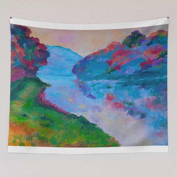 Item preview, Mountains, Flowering Trees and Reflections in the River designed and sold by JeLoTall.
