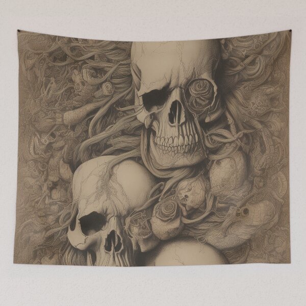 Item preview, Macabre Skulls designed and sold by SinisterScribs.