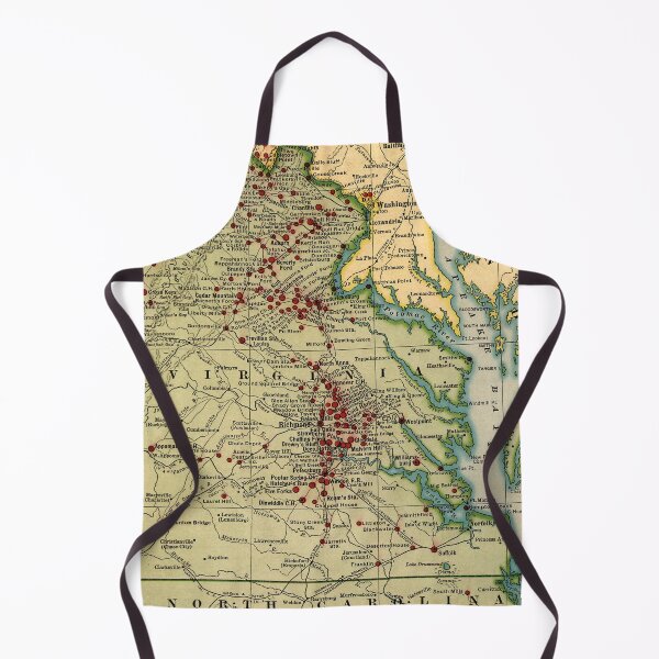 Item preview, Vintage Map of Virginia Battles During Civil War designed and sold by sweetbelle.