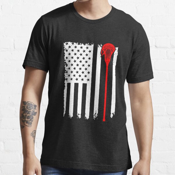 American Flag Lacrosse Essential T-Shirt