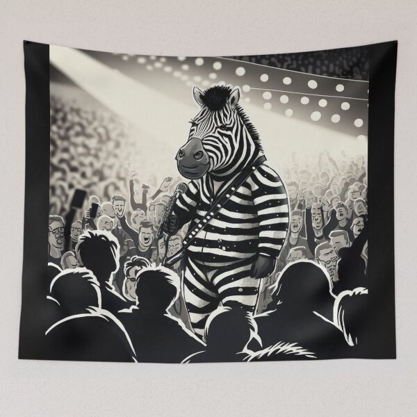 Item preview, Zebra Rockera: the must-have for all rock lovers designed and sold by BeerBot.