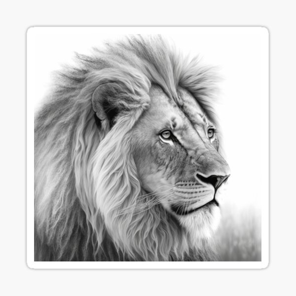Lion pencil drawing 
