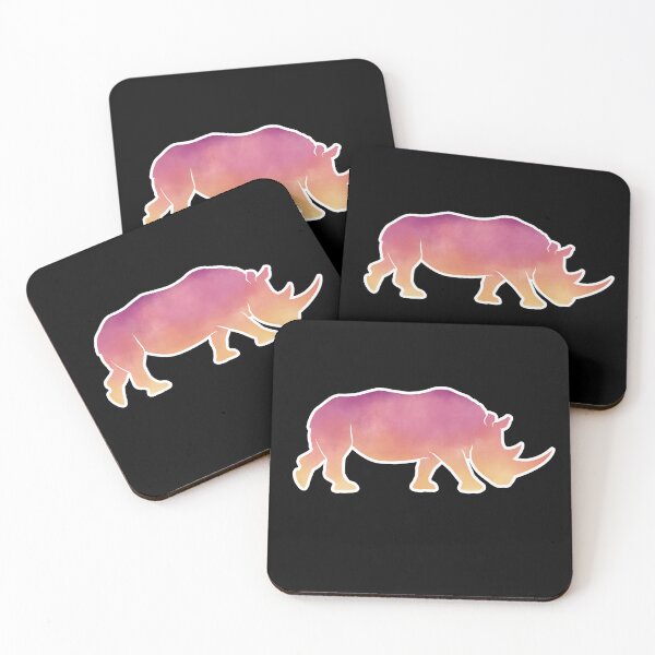Item preview, African Rhino Sunset designed and sold by MythicalSticker.