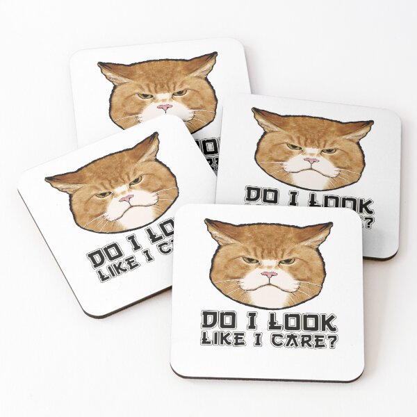 Item preview, Mad Cat Do I Look Like I Care Japan Style Kitty designed and sold by Sellery-GbR.