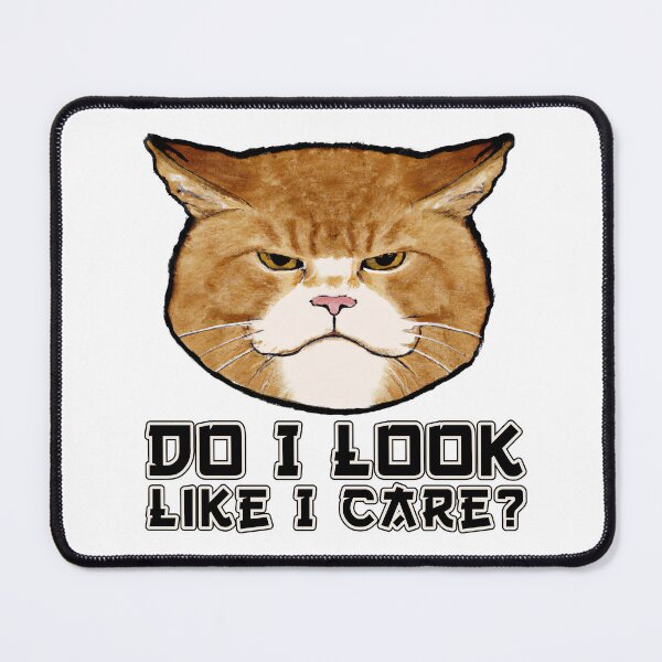 Item preview, Mad Cat Do I Look Like I Care Japan Style Kitty designed and sold by Sellery-GbR.