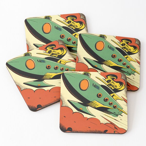Item preview, Retro Sci-Fi Rocket! designed and sold by GaudaPrime31.
