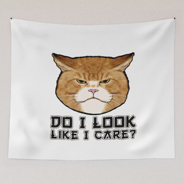 Item preview, Mad Cat Do I Look Like I Care Japan Style Kitty designed and sold by Sellery-GbR.