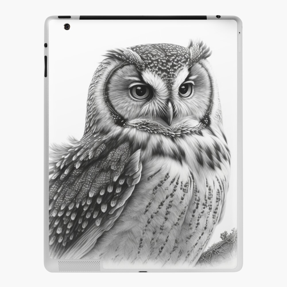 How to draw an owl with a pencil step-by-step drawing tutorial