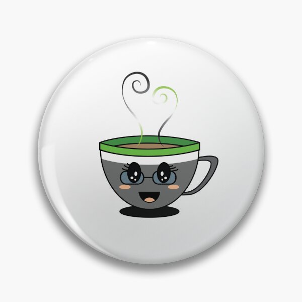 Item preview, Equalitea Aromantic Flag Pride w/ lashes and glasses designed and sold by qteapiecastle.