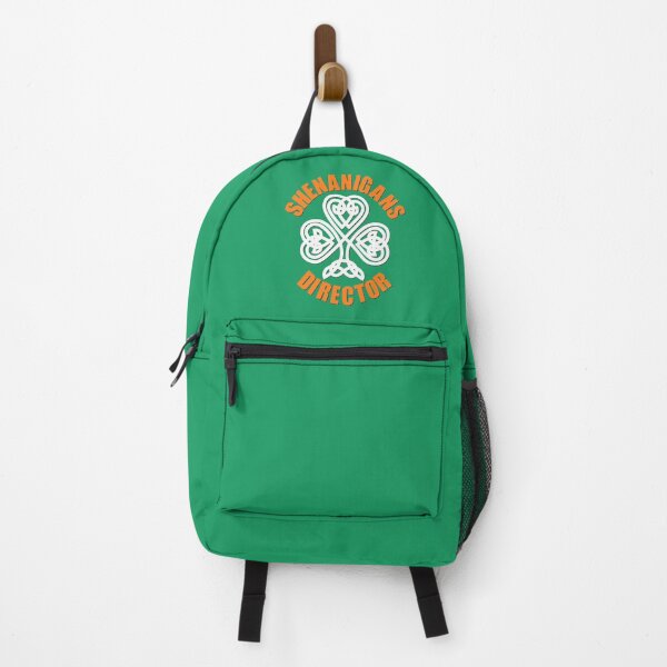 Item preview, Shenanigans Director with Celtic Shamrock Orange and White on Green designed and sold by Gsallicat.