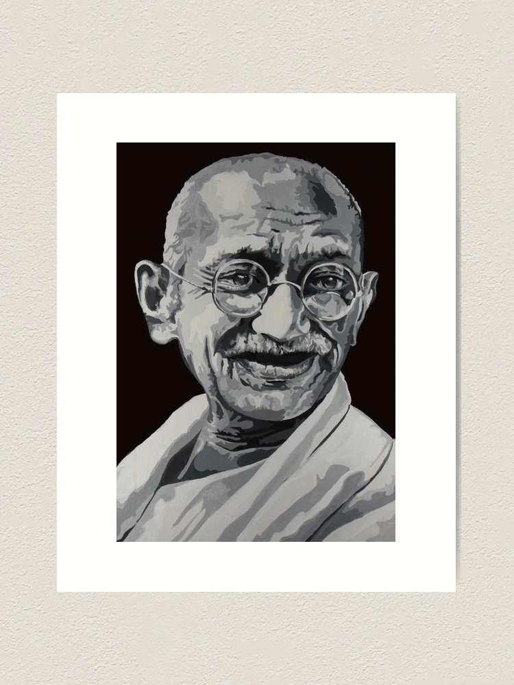 Mahatma Gandhi Drawing | Easy drawings, Face art drawing, Face drawing