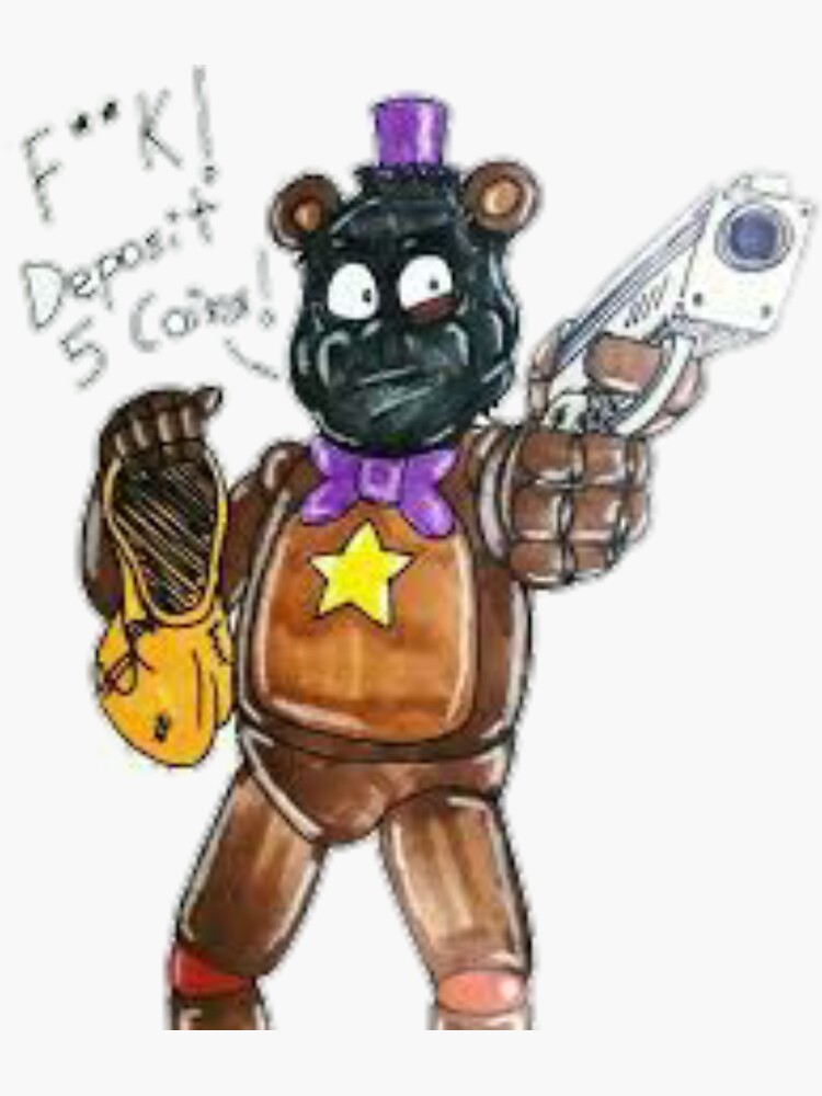 Rockstar Freddy the thief design create! Sticker for Sale by