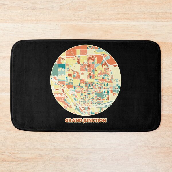 Item preview, Grand Junction Colorado map in mozaique colors designed and sold by chrlalexandru.