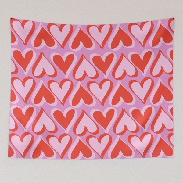 Item preview,  Valentines Hearts - Pink and Red Pink Background designed and sold by mollye15.