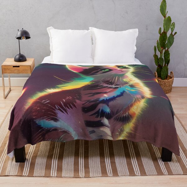 Item preview, Colorful Rainbow feline gazing at celestial stars in the vast universe designed and sold by MoStorish.