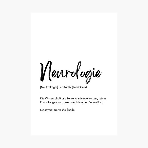 Item preview, Neurology definition and synonyms designed and sold by SherryDesignsDE.