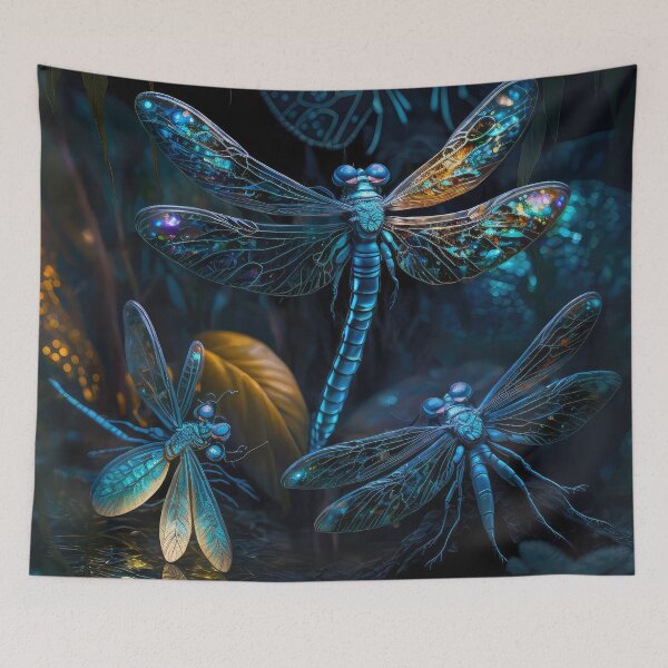 Item preview, Fantasy in Color: World of Color with Futuristic Dragonflies designed and sold by FutureImaging.
