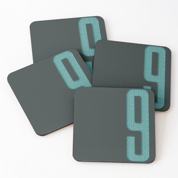 Item preview, Giant teal numeral 9 with 369 texture in shadow - the complete, perfected and divine number designed and sold by MunsyArt.
